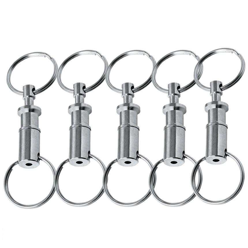 着脱式 キーホルダー 5個セット キーチェーン 分離 リング 鍵 管理