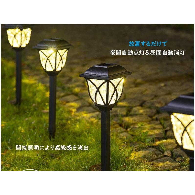 差し込み式 LED ソーラーライト 2台セット 明るさセンサー IP44
