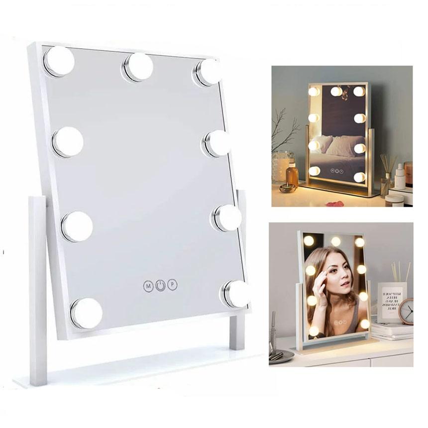 女優ミラー LEDライト ハリウッドミラー 化粧鏡 女優鏡 卓上ミラー スタンド式 化粧鏡 ハリウッドミラー ライト メイクミラー 女優ミラー