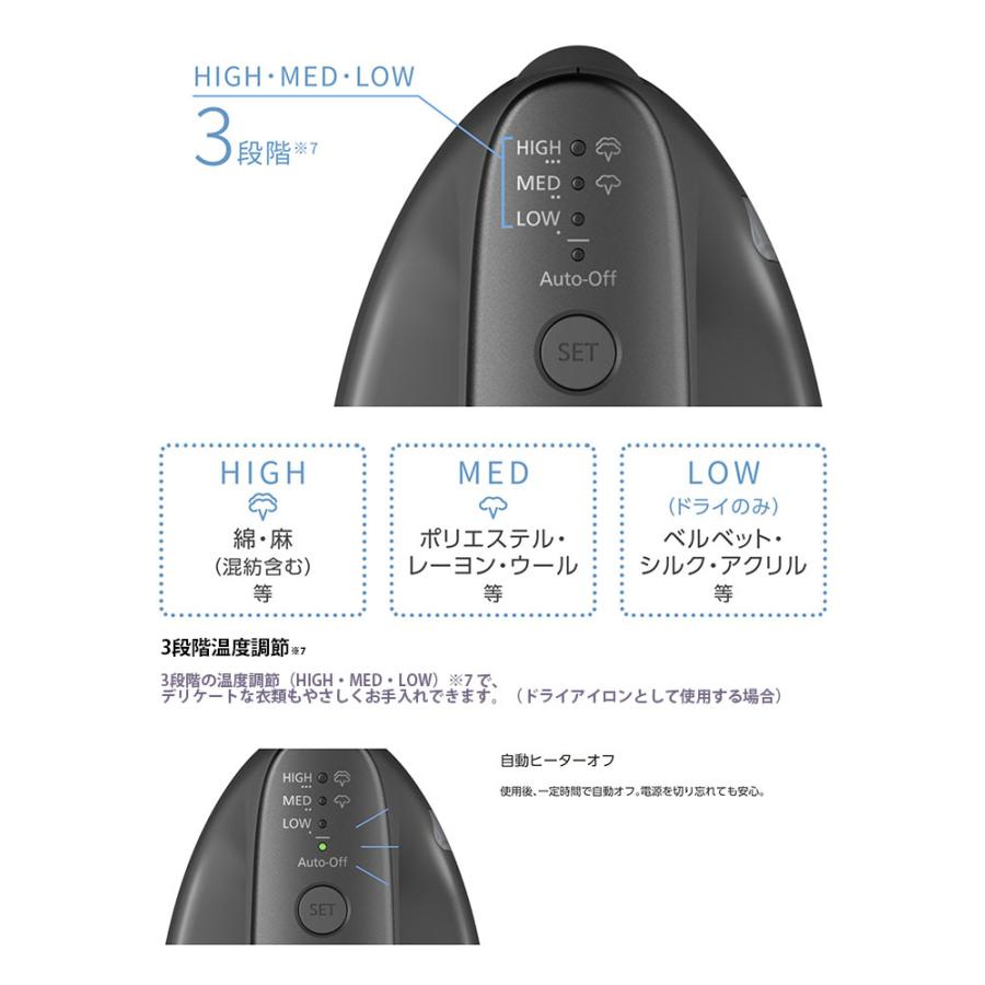 衣類スチーマー 　NI-FS790-K　 360°パワフルスチーム ３段階温度調節 プレスもできる2WAY 脱臭 除菌 カームブラック 　パナソニック｜zakkayacom｜11