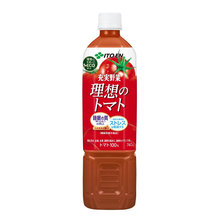 理想のトマト 伊藤園 充実野菜 PET 740g×15本 (1ケース) エコボトル  【送料込み・一部地域除く】（Yahoo!・雑貨やぁ!com）