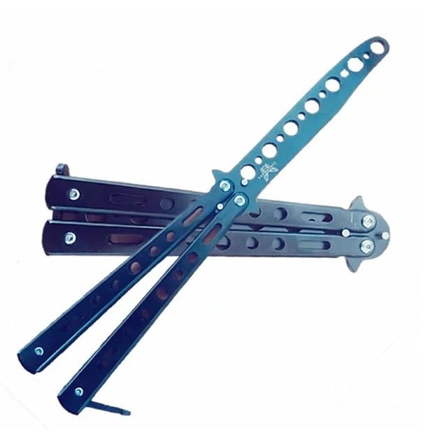 練習用 重厚 バタフライナイフ トレーニング リアル 飾り tec-battore