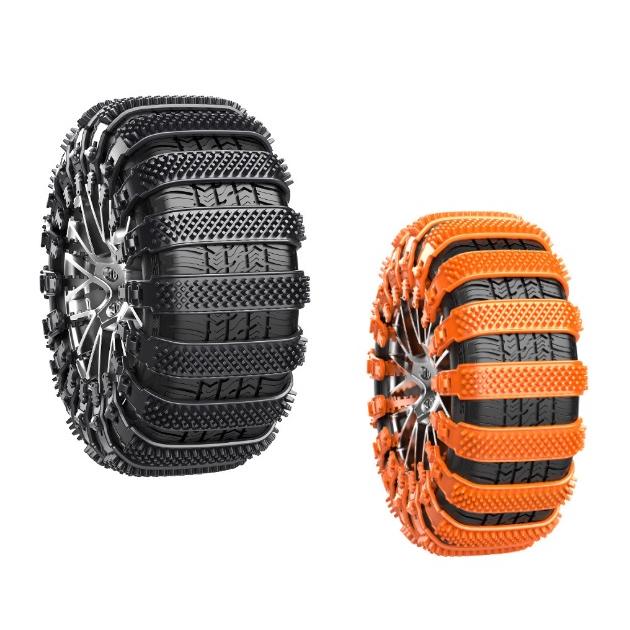 汎用 スノーチェーン 10本セット サイズ調節可能 非金属 車用 ゴム素材