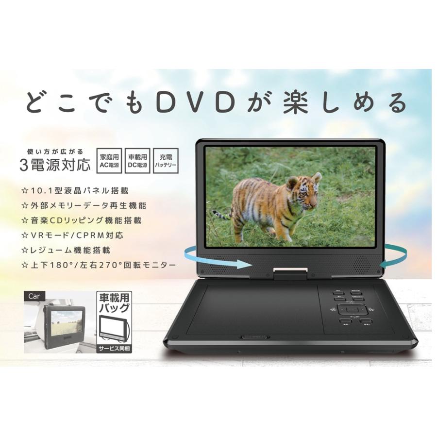 VERSOS ベルソス 10.1型液晶 10インチ ポータブルDVDプレーヤー CPRM