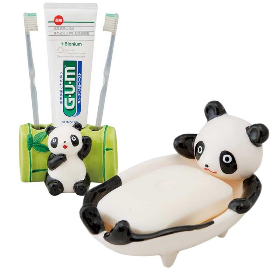 送料込 パンダ バスグッズ セット W パンダ グッズ 歯ブラシスタンド 歯ブラシホルダー 歯ブラシたて 石鹸置き 石鹸ケース 石鹸ホルダー Fn 雑貨屋フリー 通販 Yahoo ショッピング