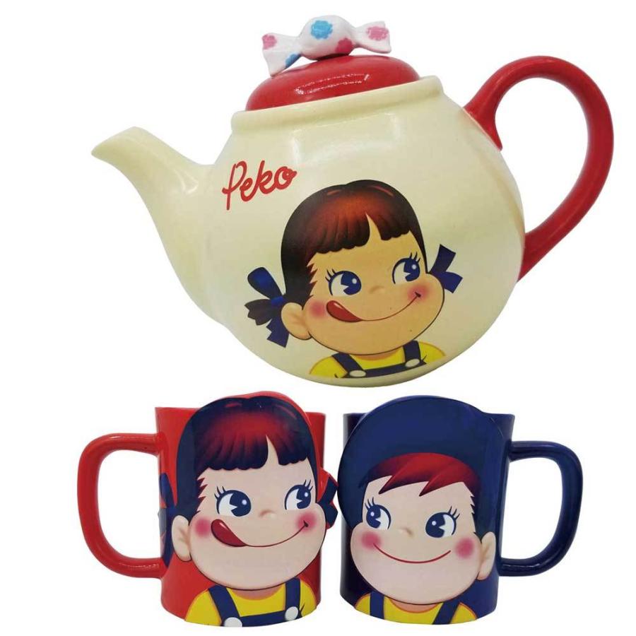 海外輸入 ペコちゃんティーセット ペアマグ ティーポット 不二家 ペコちゃん グッズ ペア マグカップ カップル ティーポット 急須 キャラクター 60 Off Turningheadskennel Com