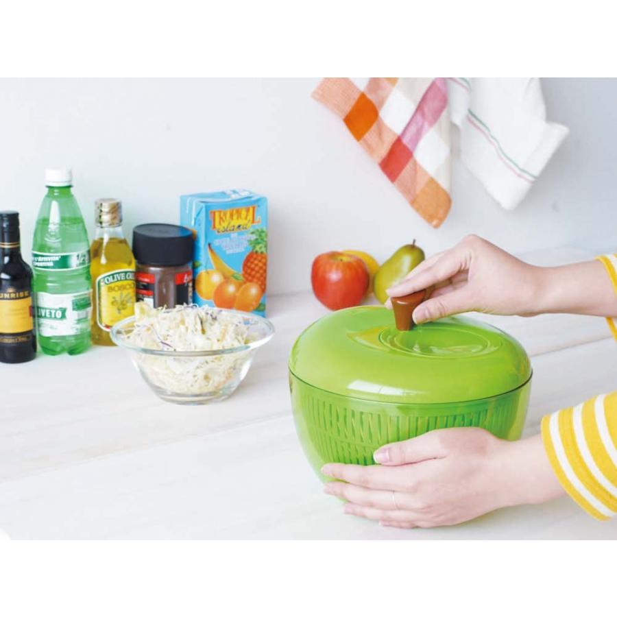 アップル サラダスピナー グリーン サラダスピナー 野菜 水切り プレゼント キッチン雑貨 おしゃれ Key Ghapssgr 雑貨屋フリー 通販 Yahoo ショッピング
