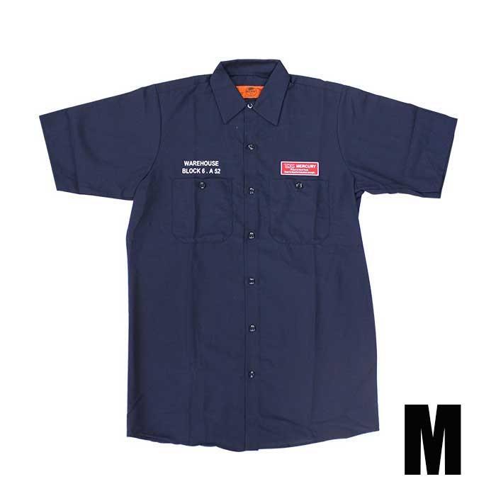 あすつく ｍｃｒ半袖ワークシャツ ネイビー ｍ アメカジ ワークシャツ ボタンシャツ 半袖 M ネイビー メンズ レディース Key Me 雑貨屋フリー 通販 Yahoo ショッピング