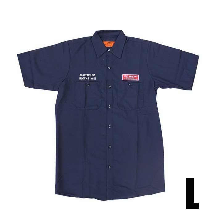あすつく ｍｃｒ半袖ワークシャツ ネイビー ｌ アメカジ ワークシャツ ボタンシャツ 半袖 L ネイビー メンズ レディース Key Me 雑貨屋フリー 通販 Yahoo ショッピング