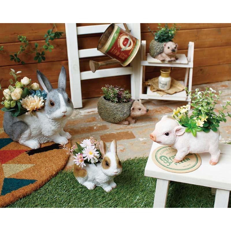 チアフルフレンズ ウサギのプランター S プランター おしゃれ 植木鉢 ガーデン オーナメント 動物 うさぎ ガーデニング 置物 オブジェ かわいい Mw 雑貨屋フリー 通販 Yahoo ショッピング