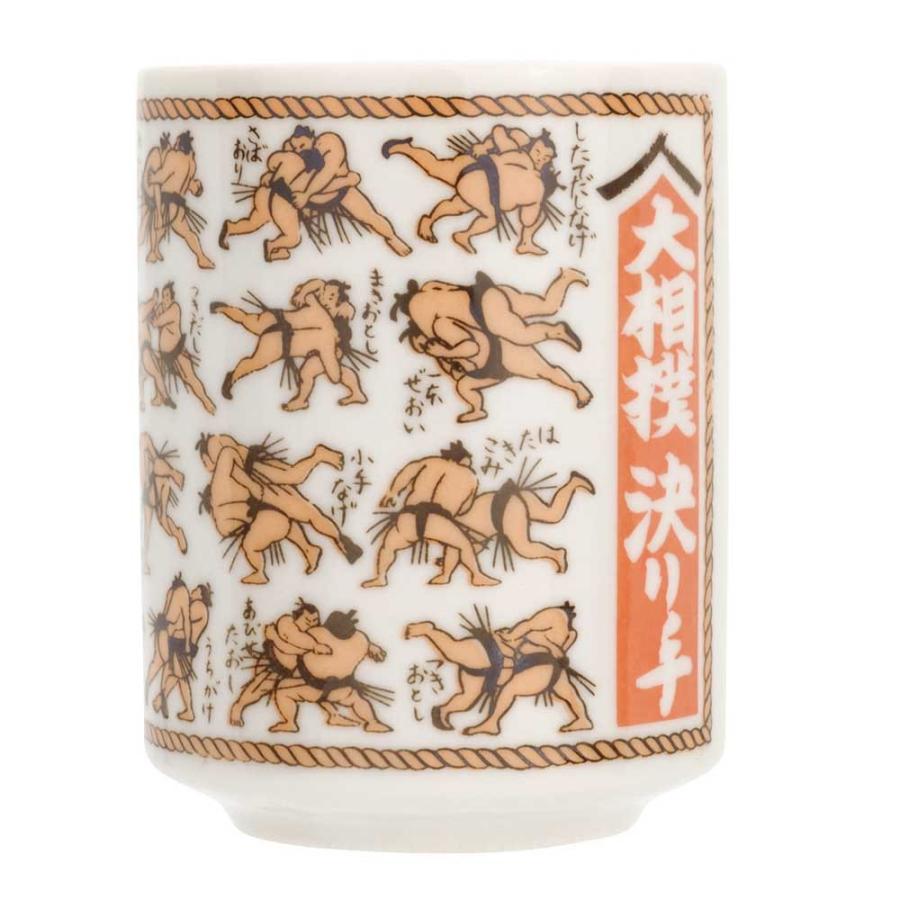 人物湯のみ 大相撲決まり手 おもしろ プレゼント 湯のみ 湯呑み おもしろ雑貨 おもしろグッズ Sa San3246 6 雑貨屋フリー 通販 Yahoo ショッピング