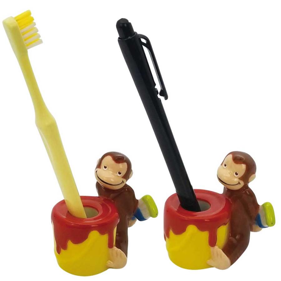 歯ブラシスタンド おさるのジョージ 絵の具 キュリアス ジョージ 歯ブラシホルダー 歯ブラシスタンド ペンスタンド 1本 Sa San3345 雑貨屋フリー 通販 Yahoo ショッピング