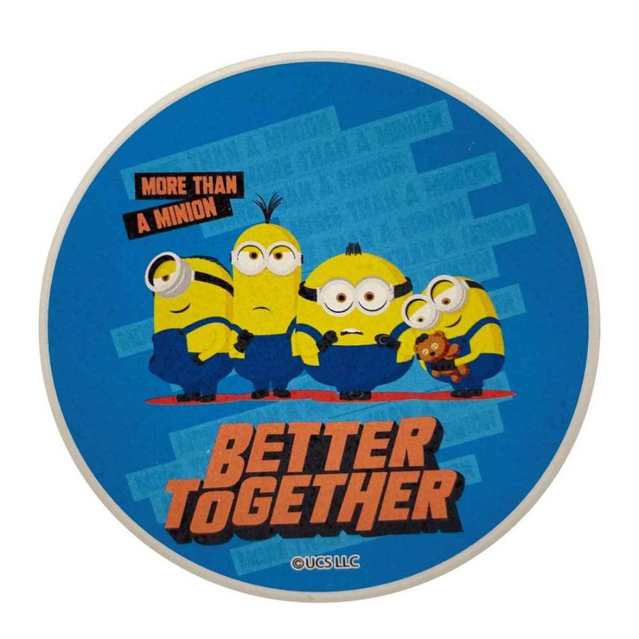 吸水コースター Better Together ミニオン ミニオンズ グッズ 雑貨 食器 コースター 吸水 Sa San3573 1 雑貨屋フリー 通販 Yahoo ショッピング