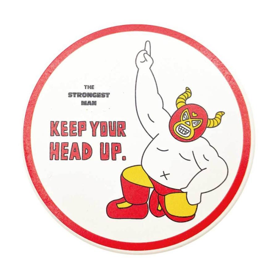 吸水コースター Keep Your Head Up コースター 吸水 コルク おもしろ かわいい 陶器 覆面レスラー グッズ Sa San3610 3 雑貨屋フリー 通販 Yahoo ショッピング