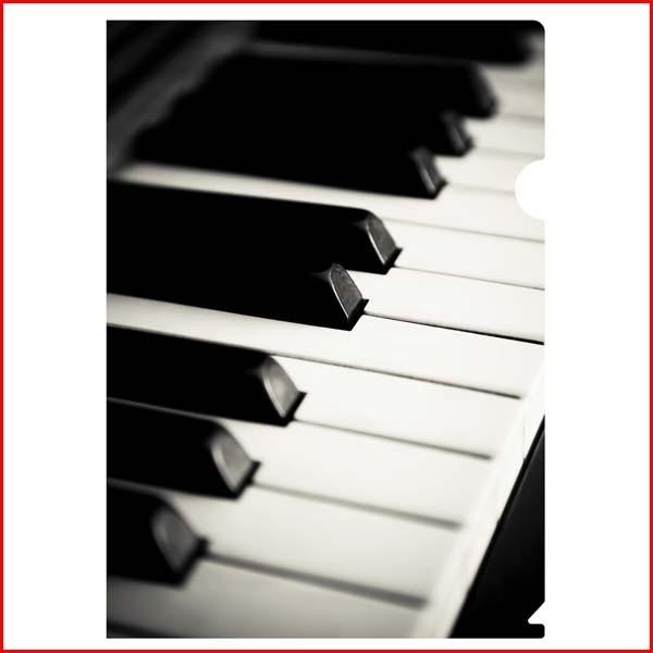 クリアファイル ファイル アルミ製 ピアノ かっこいい 楽器 おしゃれ