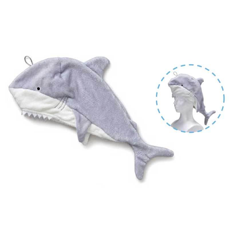 ヘアタオル ホオジロザメ おもしろ雑貨 タオル 吸水 髪 頭に巻くタオル 巻きタオル Set Sf 5851 雑貨屋フリー 通販 Yahoo ショッピング