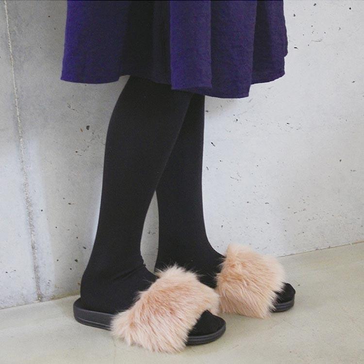 ふわふわファーサンダル ピンク Lサイズ 冬 サンダル レディース ぺたんこ 歩きやすい ファー もこもこ Sp Zflh2810lpk 雑貨屋フリー 通販 Yahoo ショッピング