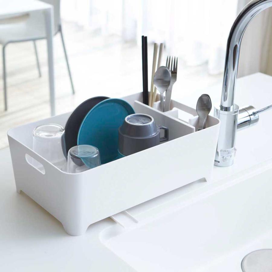 水切りバスケット タワー ホワイト 水切りラック 水切りカゴ シンク上 シンク内 おしゃれ プラスチック Ym 2452 雑貨屋フリー 通販 Yahoo ショッピング