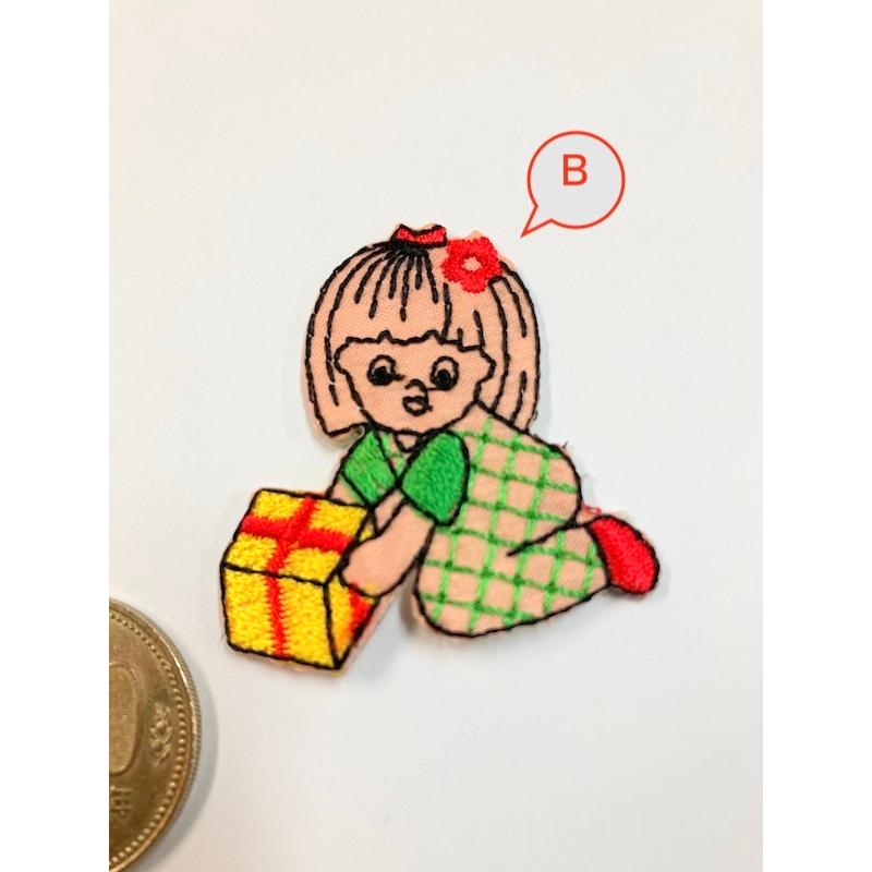 アイロン de ワッペン☆アップリケ！！ 女の子 昭和テイスト 刺繍 ワッペンデコ デコレーション リメイク 手作り ハンドメイド レトロ｜zakkayakaeru｜03