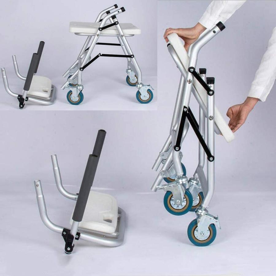 折りたたみ 入浴用車いす 介護 シャワーチェア ブレ一キ付き U型シート  