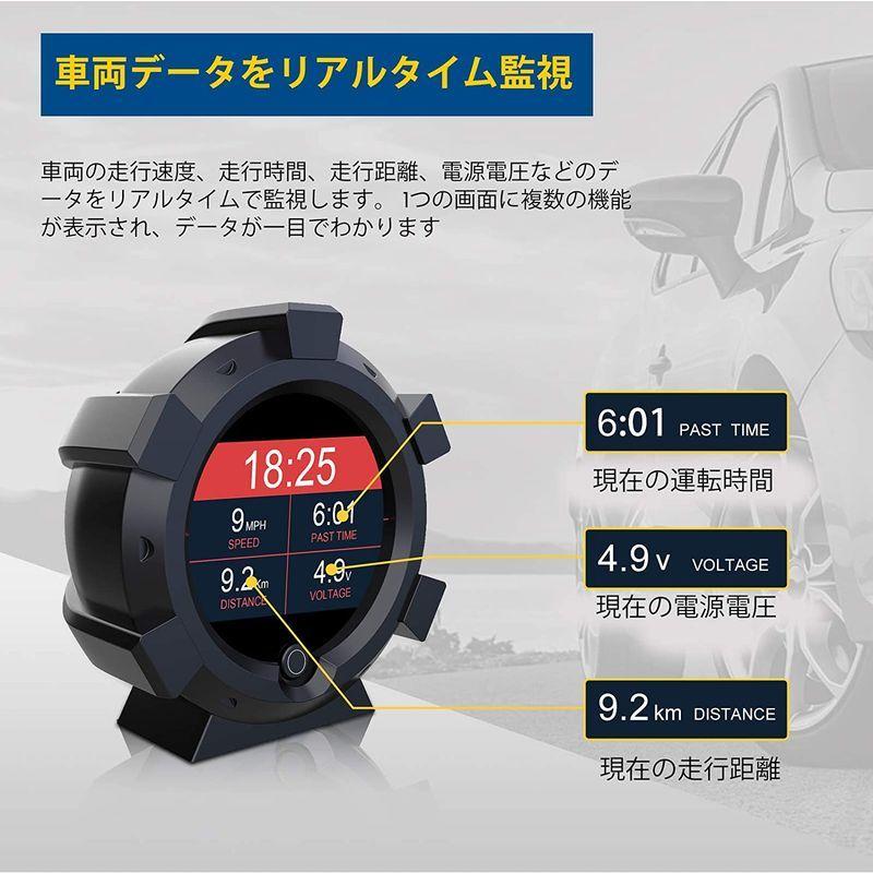 Hudヘッドアップディスプレイ 車の傾斜計 Gpsモード搭載 車載スピードメーター 警報機能 スロープメーター 車のコンパス プロトラクター 雑貨屋ちっち 通販 Yahoo ショッピング