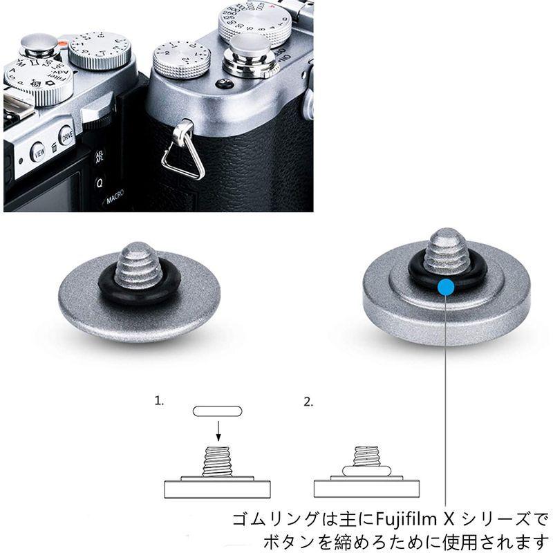 再入荷！】 JJC 1+1 ソフト レリーズ シャッターボタン セット 凹 + 凸 グレー Fuji Fujifilm 富士 XT4 XT3 XT2  X iw17.org