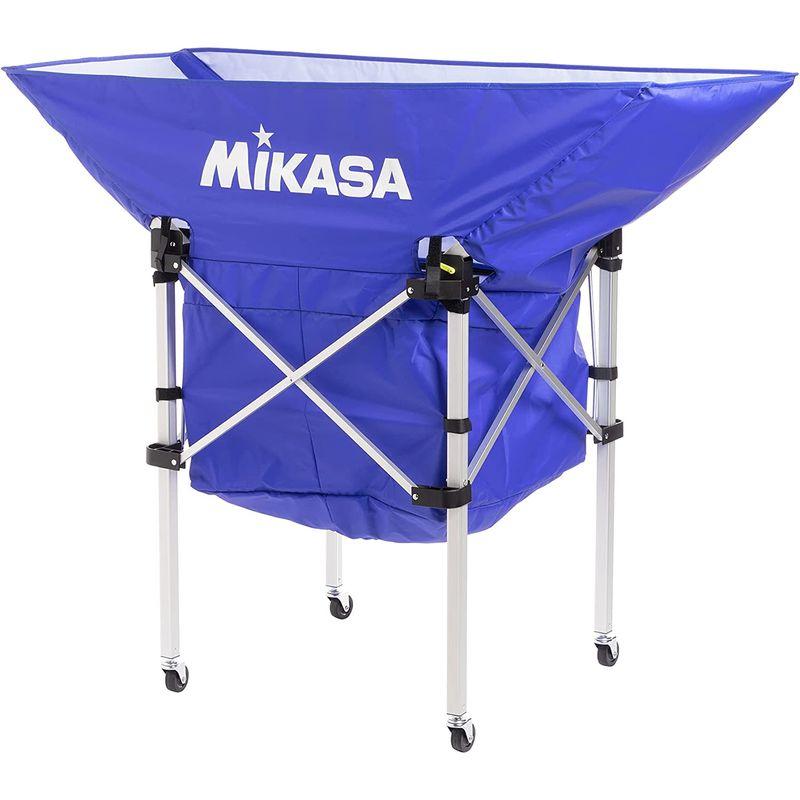 売り出し卸値 ミカサ(MIKASA) 折りたたみ式ボールカゴ(舟形)3点セットフレーム・幕体・キャリーケース ブルー AC-BC210-BL 