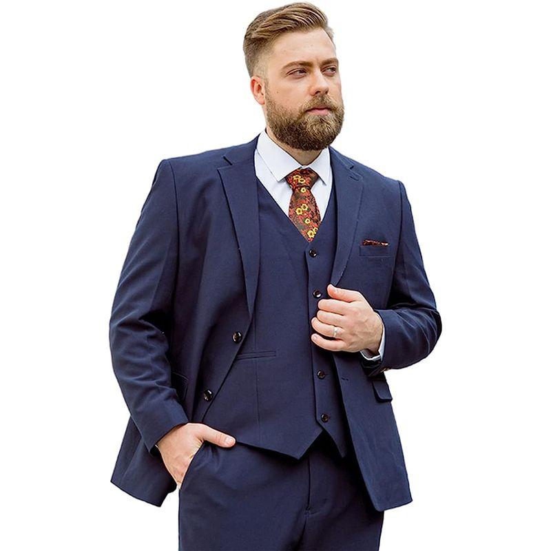 ☆大人気商品☆Evrsutu メンズ スーツ 人気 おおきい スリーピース