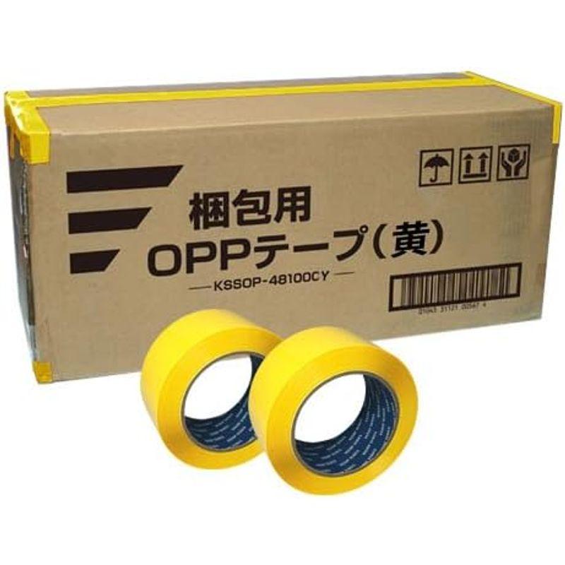 SEIWA　カラーOPPテープ　48mm×100m巻　(黄)　50巻入