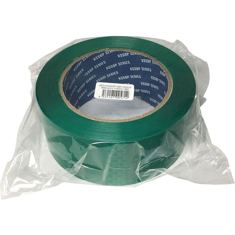 SEIWA　カラーOPPテープ　48mm×100m巻（緑）50巻入