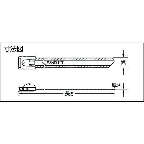 パンドウイット バックルロック式ナイロン11コーティングステンレスバンド MSC8W63T15-L6 - 1