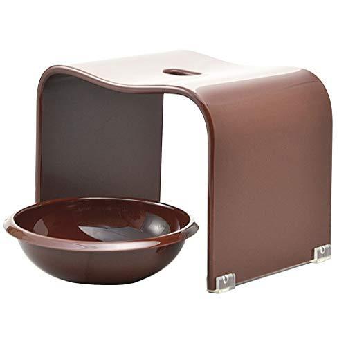 【正規逆輸入品】 Kuai (ブラウン) 洗面器 椅子 風呂 Mサイズ アクリル 高さ25cm 【全12色】 ボウルセット バスチェア バスチェア
