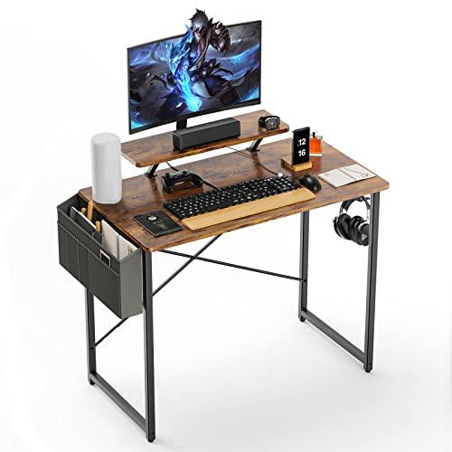 パソコンデスク ZXhome 幅80X奥行50X高さ75cm モニター台付き