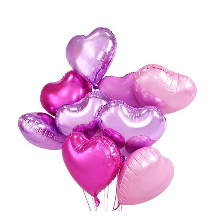 風船 ハート バルーン アルミ風船 アルミ ピンク ゴールド ライトパープル ライトブルー 雑貨 誕生日 パーティ パーティグッズ