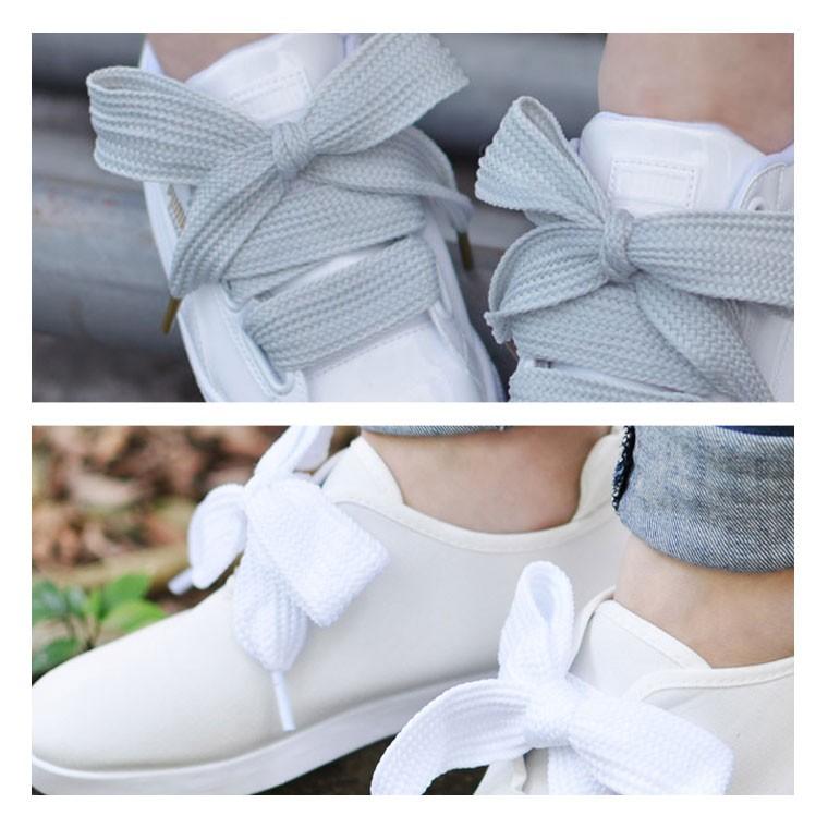 靴紐 靴ひも くつひも おしゃれ 太め 太目 平紐 リボン レディース 女の子 男の子 安い 雑貨 シンプル 60cm ファッション かわいい 可愛い 8t27 Zakzak雑貨 通販 Yahoo ショッピング