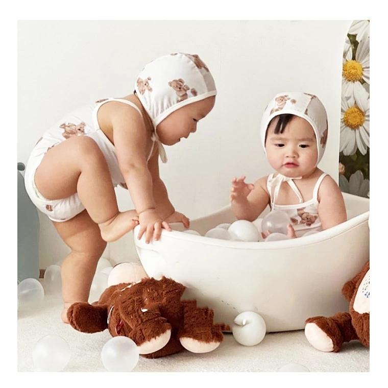 ベビー 水着 女の子 男の子 70 80 ベビースイミング ラッシュガード 赤ちゃん 子供 水泳 プール スイミング ロンパース くま 帽子 9c58 9c58 Zakzak雑貨 通販 Yahoo ショッピング