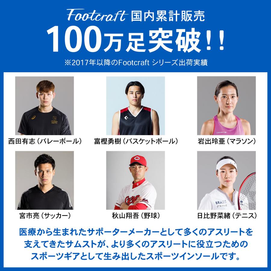 インソール スポーツ 返品交換無料 衝撃吸収 中敷き 負担軽減 ランニング バレーボール かかと 足底筋膜 土踏まず シューズ ザムスト Footcraft STANDARD |  | 02