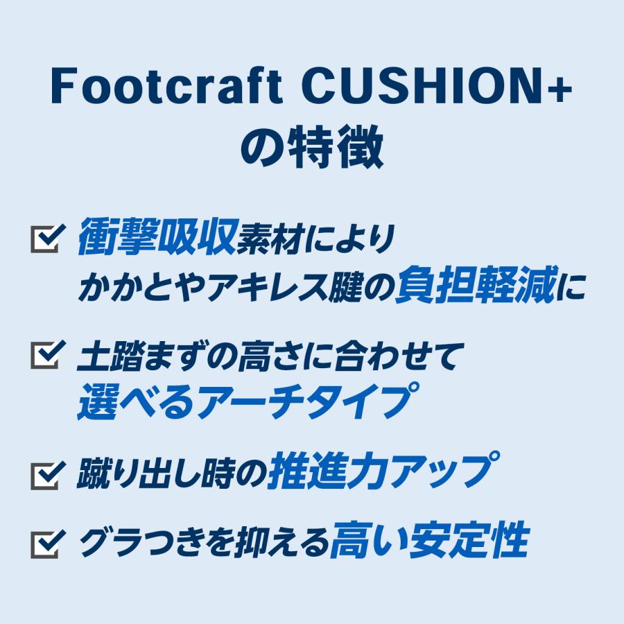 インソール スポーツ 返品交換無料 衝撃吸収 中敷き クッション 負担軽減 ランニング バレーボール かかと 足底筋膜 靴 ザムスト Footcraft CUSHION+ |  | 03