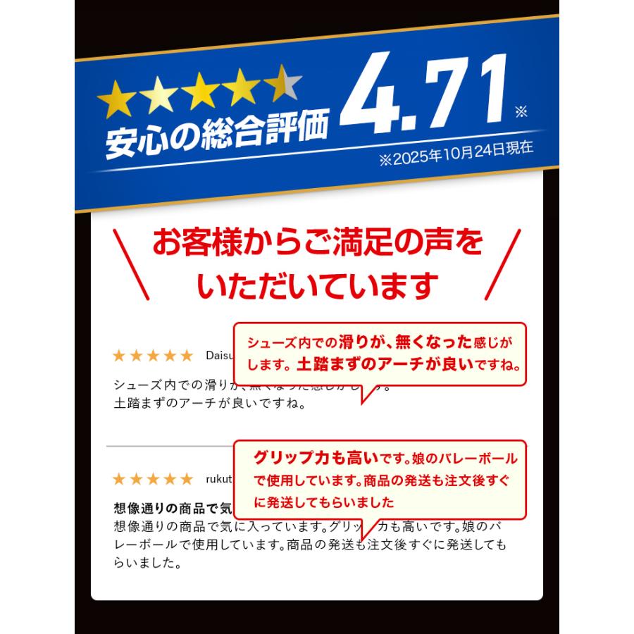 インソール スポーツ 返品交換無料 グリップ 中敷き 衝撃吸収 バスケットボール バレーボール テニス 野球 かかと 土踏まず ザムスト Footcraft AGILITY GRIP |  | 04