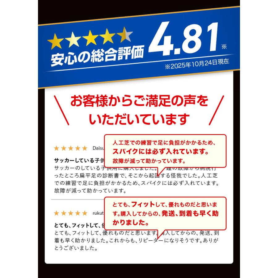 インソール サッカー 返品交換無料 スパイク 衝撃吸収 中敷き フットボール 足裏 グリップ アーチ 土踏まず 足底筋膜 ザムスト Footcraft FOOTBALL STYLE | ザムスト | 06