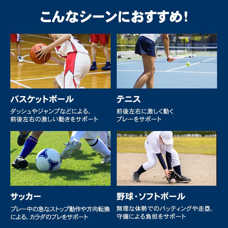 膝サポーター サポーター ザムスト 膝用 膝 ひざ用 スポーツ バスケ バレー 野球 ランニング 大きいサイズ  左右兼用 ミドルプラス サポート ZK-MOTION | ザムスト | 09