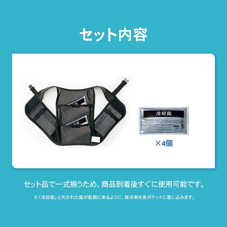 ザムスト ICE VEST アイスベスト 保冷剤 4個つき セット 暑さ対策 冷感