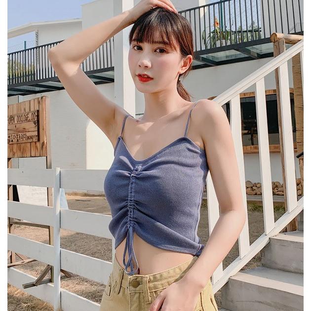 ギャザー キャミソール 可愛い 春夏 キャミ お洒落 ブラック ブルー ピンク ブラウン ホワイト グレー トップス レディース メール便送料無料 J1812ba Star Net 通販 Yahoo ショッピング