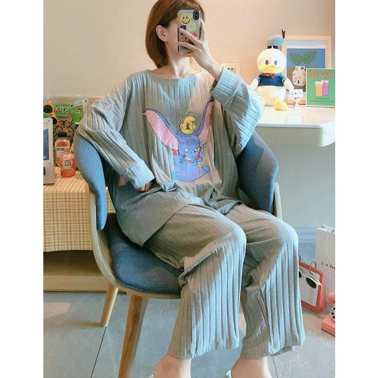 可愛い ルームウェア キャラプリント セットアップ ダンボ パジャマ レディース 上下セット 小人 白雪姫 部屋着 オープニング 大放出セール パジャマ