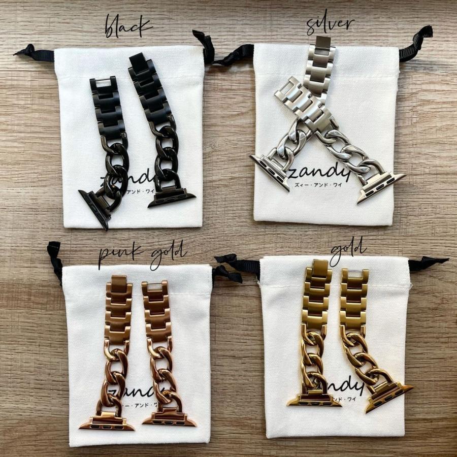 アップルウォッチ バンド ステンレス製 チェーン ベルト Apple Watch series 8 7 SE 6 5 4 3 2 1 可愛い レディース 38mm 40mm 41mm 42mm 44mm 45mm おしゃれ |  | 03