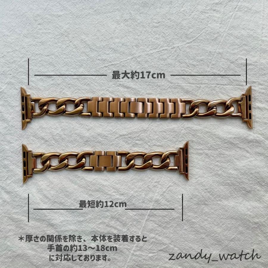 アップルウォッチ バンド ステンレス製 チェーン ベルト Apple Watch series 8 7 SE 6 5 4 3 2 1 可愛い レディース 38mm 40mm 41mm 42mm 44mm 45mm おしゃれ |  | 04