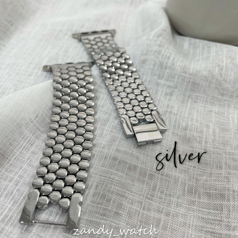 アップルウォッチ バンド 蜂の巣チェーン ベルト メタル Apple Watch series 8 7 SE 6 5 4 3 2 1 可愛い レディース 38mm 40mm 41mm 42mm 44mm 45mm おしゃれ |  | 05