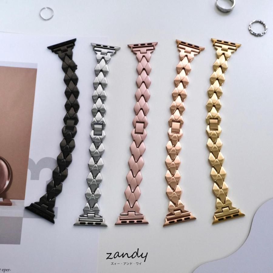 アップルウォッチ バンド 菱形チェーン ベルト メタル Apple Watch series 8 7 SE 6 5 4 3 2 1 可愛い レディース 38mm 40mm 41mm 42mm 44mm 45mm おしゃれ |  | 01