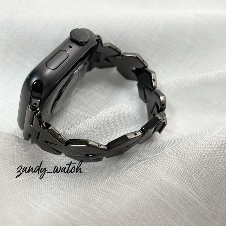 アップルウォッチ バンド 菱形チェーン ベルト メタル Apple Watch series 8 7 SE 6 5 4 3 2 1 可愛い レディース 38mm 40mm 41mm 42mm 44mm 45mm おしゃれ |  | 04