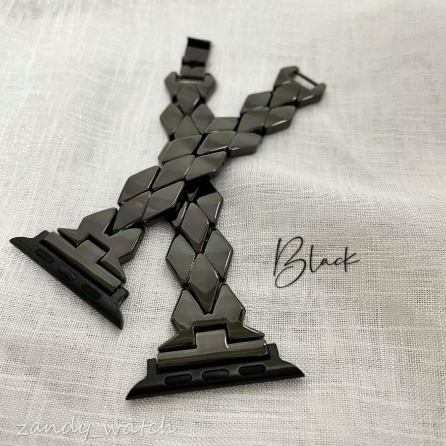 アップルウォッチ バンド 菱形チェーン ベルト メタル Apple Watch series 8 7 SE 6 5 4 3 2 1 可愛い レディース 38mm 40mm 41mm 42mm 44mm 45mm おしゃれ |  | 05